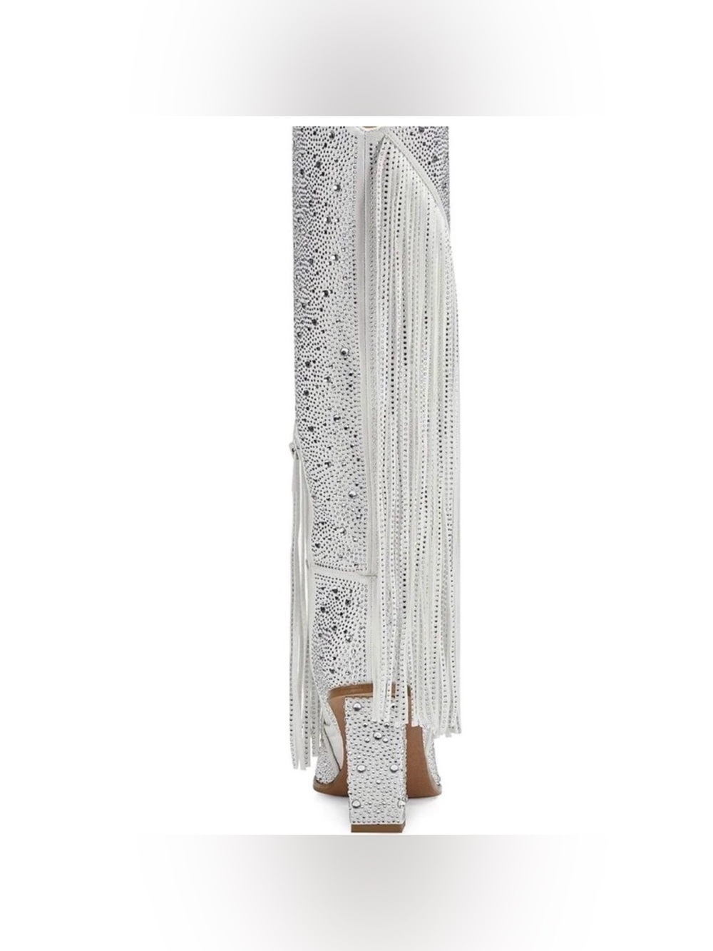 Jessica Simpson White Asire2 Rhinestone Fringe Boots, excellent condition!! - Picture 3 of 14